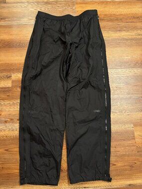 Marmot Precip Black Nylon Full Zip Gorpcore Rain Waterproof Hiking Pants XL